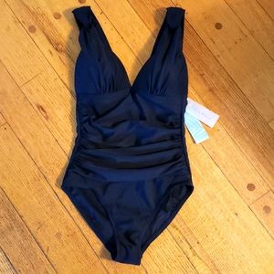 Black one piece swimsuit
